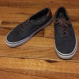 Vans Blue/grey boatshoes men’s SZ 8.5 or womans 10
